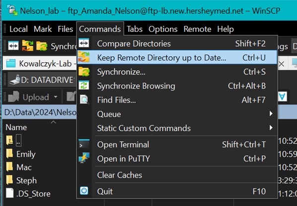 WinSCP Keep Remote Directory up to Date...