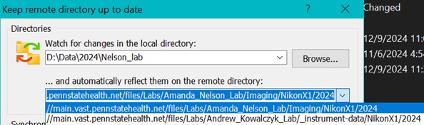 WinSCP Matching local and remote directories